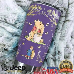 Celebrating 100 Years Winnie the Pooh and Friends Purple Gold Tumbler