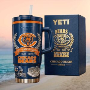 Chicago Bears 105th Anniversary 1920 2025 Limited Edition Yeti 40oz Tumbler