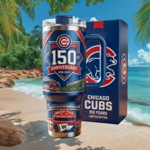 Chicago Cubs 150th Anniversary 1876 2026 Wrigley Field Limited Edition 40oz Tumblers