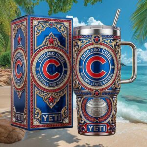 Chicago Cubs Wrigley Field Embossed Luxury Sports Tumbler