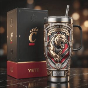 Cincinnati Bearcats Relentless Pride 3D Embossed 40oz Tumbler with Handle