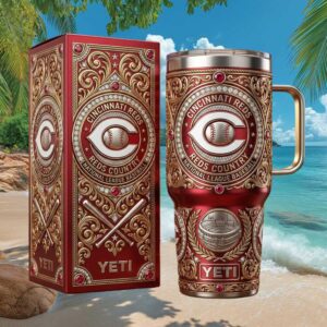 Cincinnati Reds Reds Country Luxury Ornate Baseball Tumbler