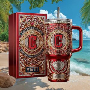 Cleveland Guardians Progressive Field Ornate Jeweled Tumbler