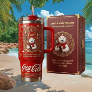 Coca Cola 140th Anniversary Commemorative Polar Bear 3D Tumbler Edition