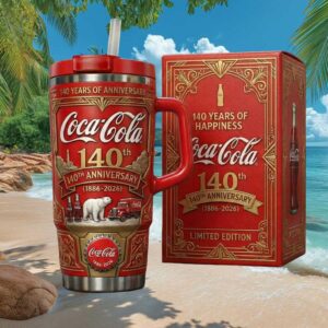 Coca Cola 140th Anniversary Limited Edition Vintage Polar Bear 40oz Tumbler