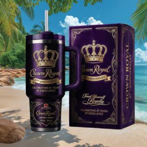 Crown Royal 87th Anniversary “Treat Yourself Royally” Purple & Gold 40oz Tumbler