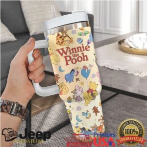 Custom Name Winnie The Pooh “Friends Brighten Your Day” 40oz Tumbler