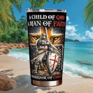 Custom Warrior of Christ Knight Templar Faith Stainless Steel Tumbler