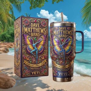 Dave Matthews Band 30 Years of Music Butterfly Art 40oz Tumbler