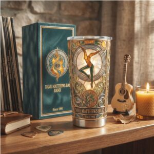 Dave Matthews Band Stained Glass “Fire Dancer” 3D Art Deco 20oz Tumbler