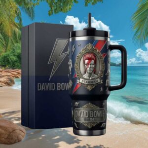 David Bowie Starman Est 1947 Ziggy Stardust Tribute 40oz Tumbler (2)