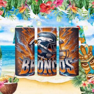 Denver Broncos Electric Lightning Impact Helmet Tumbler Wrap