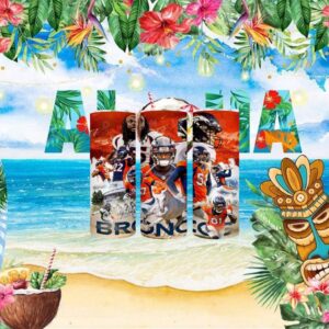 Denver Broncos NFL Football Team Players Collage Tumbler Wrap