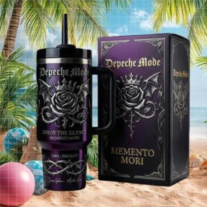 Depeche Mode Memento Mori Enjoy The Silence Gothic Rose Purple Tumbler