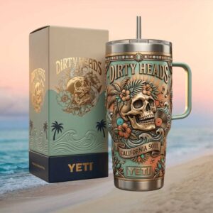 Dirty Heads California Soul 3D Embossed Skull & Palm Tree Tumbler