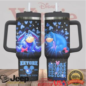 Disney Eeyore “Winnie the Pooh Est. 1926” Blue Starry Night 40oz Tumbler