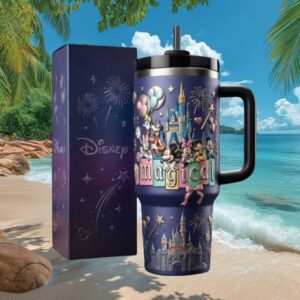 Disney Magical Fireworks Mickey & Friends 40oz Custom Tumbler with Gift Box