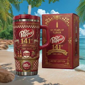 Dr Pepper 141st Anniversary Limited Edition 40oz Tumbler with Handle