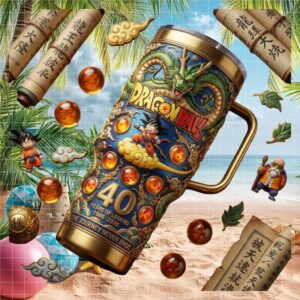 Dragon Ball 40 Years of Legend 1986 2026 Anniversary Tumbler Wrap