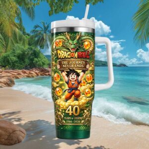 Dragon Ball 40 Years of Legend 1986 2026 Son Goku Journey Never Ends Tumbler