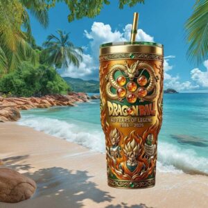 Dragon Ball Z 40 Years of Legend 1986 2026 Goku & Vegeta Anniversary Tumbler