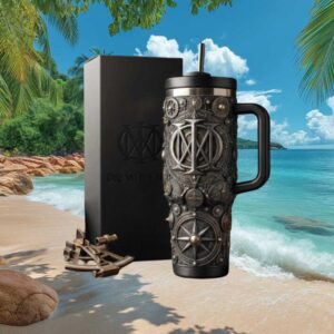 Dream Theater Progressive Metal Steampunk Gear Design 40oz Custom Tumbler