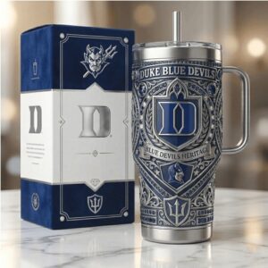 Duke Blue Devils Heritage Edition 3D Embossed 40oz Tumbler