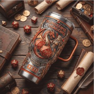 Dungeons & Dragons Natural 20 Roll For Initiative Engraved Yeti Tumbler