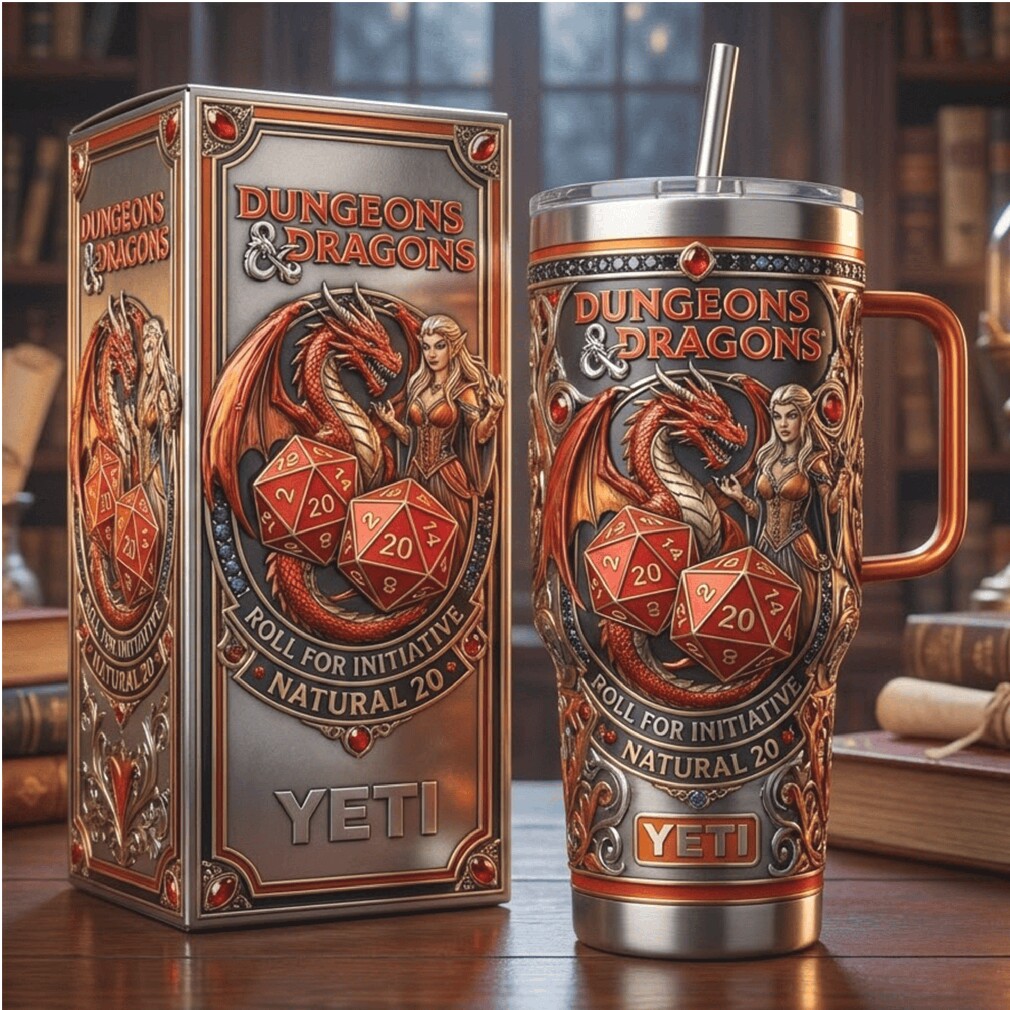 Dungeons & Dragons Natural 20 Roll For Initiative Engraved Yeti Tumbler Dungeons & Dragons Natural 20 Roll For Initiative Engraved Yeti Tumbler