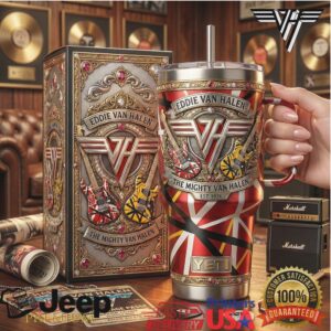 Eddie Van Halen The Mighty VH 5150 Custom Striped Guitar Tumbler
