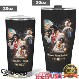 Elvis Presley Aloha From Hawaii 1973 Commemorative Music Fan Tumbler