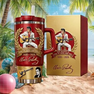 Elvis Presley “Nine Decades of the King” 1935 2026 Commemorative Tumbler