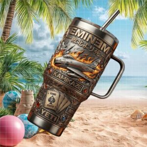 Eminem Kamikaze Album Art Inspired 40oz Stainless Steel Tumbler