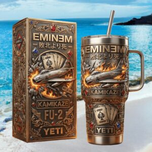 Eminem Kamikaze FU 2 Fighter Jet Anniversary Edition 40oz Tumbler