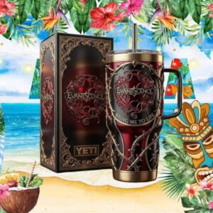 Evanescence Bring Me To Life Gothic Rose Thorn 3D Band Merch Tumbler