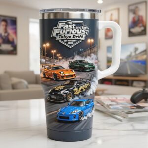 Fast and Furious Tokyo Drift 20th Anniversary Custom Name Car Tumbler