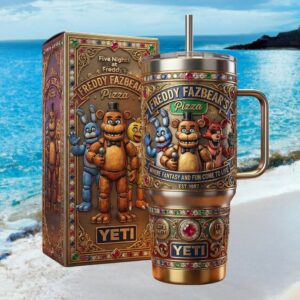 Five Nights at Freddy’s “Freddy Fazbear’s Pizza” 1987 Custom 40oz Tumbler