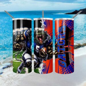 Florida Gators Monster Gator Football Mascot  Tumbler Sublimation