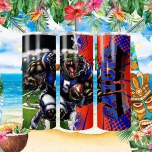 Florida Gators Monster Gator Football Mascot Tumbler Sublimation