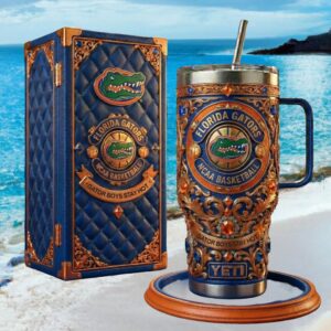 Florida Gators NCAA Basketball Luxury 40oz Tumbler   Gator Boys Stay Hot Edition