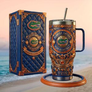 Florida Gators NCAA Basketball Luxury 40oz Tumbler Gator Boys Stay Hot Edition