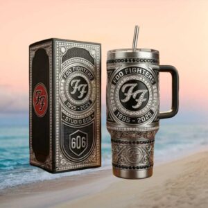 Foo Fighters Studio 606 Anniversary Silver & Black Luxury Tumbler