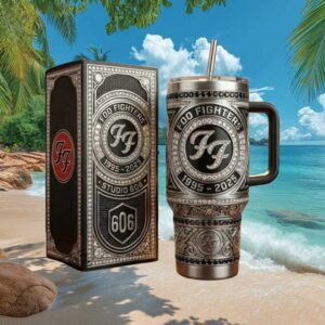 Foo Fighters Studio 606 Anniversary Silver & Black Luxury Tumbler