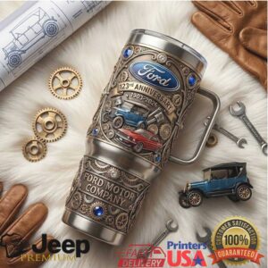 Ford Motor Company 123rd Anniversary (1903 2026) Steampunk 3D Tumbler
