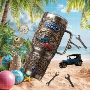 Ford Motor Company 123rd Anniversary Steampunk Gear 3D Tumbler