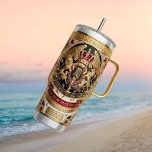 Freddie Mercury Queen “The Show Must Go On” Luxury Gold 40oz Tumbler
