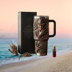 Freddy Krueger Nightmare on Elm Street 3D Sculpted Horror Yeti Tumbler