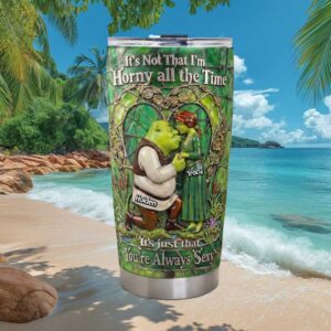 Funny Shrek and Fiona “You're Always Sexy” Personalized Couple Tumbler