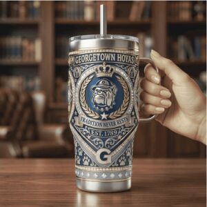 Georgetown Hoyas Tradition Never Rests 40oz Stainless Steel Tumbler