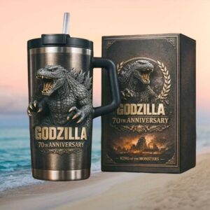 Godzilla 70th Anniversary King of the Monsters Relief 40oz Tumbler